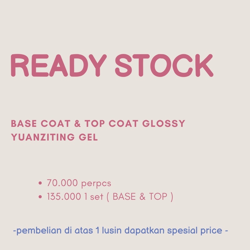 TOP COAT BASE COAT KUTEK GEL YUANZITING YUAN ZI TING YUANZI TING