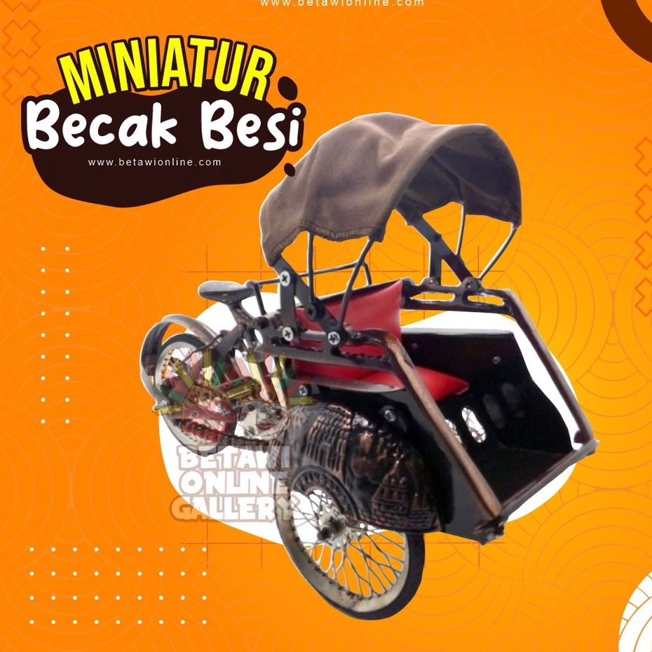 Miniatur becak besi