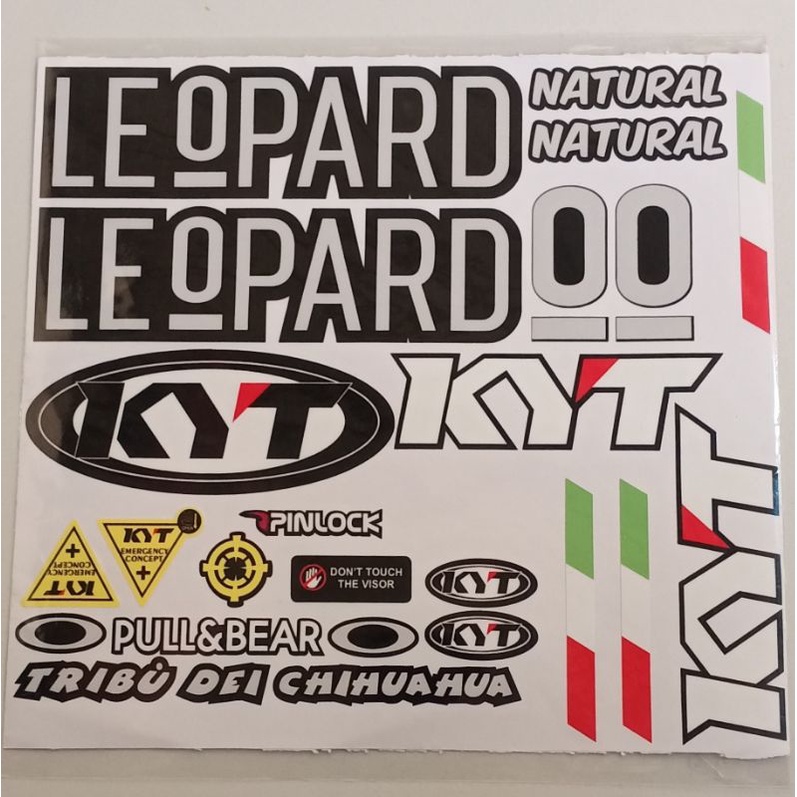 sticker helm KYT leopard