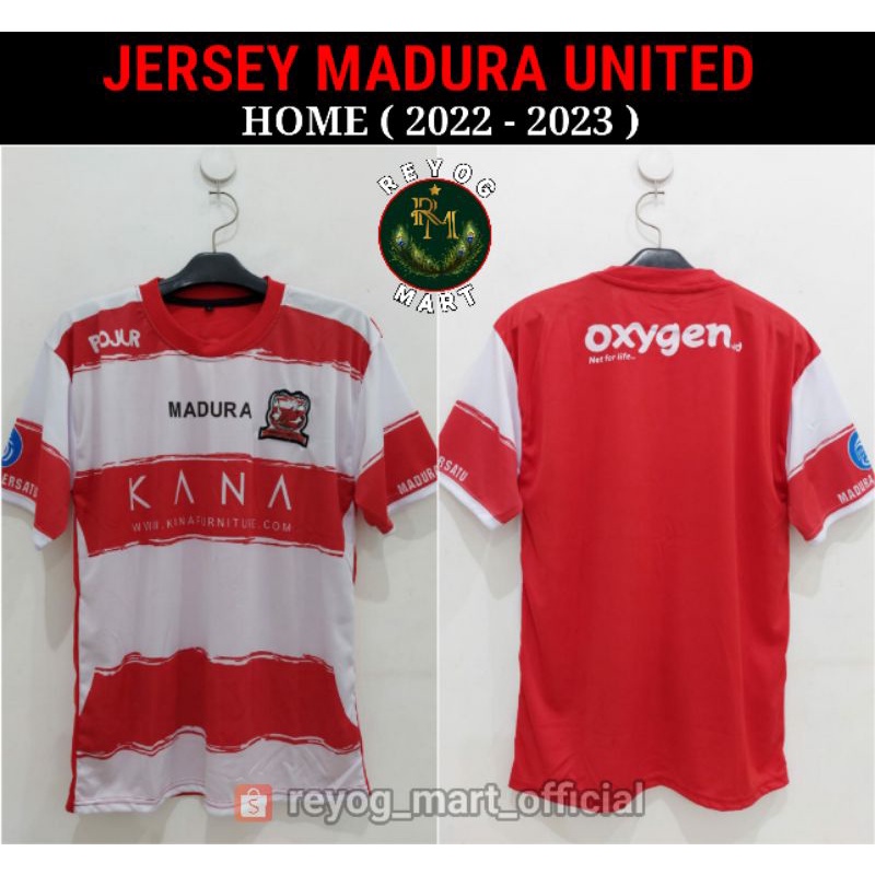 Jual Jersey Madura United Fc Home 2022 2023 Bri Liga 1 Kana Merah Putih Terbaru Lokal Shopee 3258