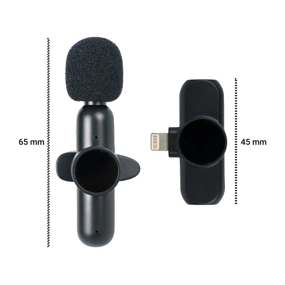 Hadesi Wireless Lavalier Lapel Mic Mikrofon Microphone Vlogger Iphone Lightning - HA85