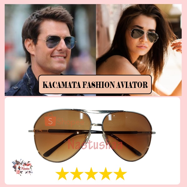 Kacamata Hitam Gradasi Pria Wanita Sunglasses Kaca Mata Fashion Gaya Frame Model Aviator Metal Unisex Gaya Korea Style Trendy Anti UV400