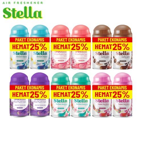 STELLA Parfum'ist Matic Refill 2X225ml I Pengharum Ruangan I Multipack