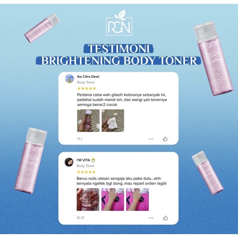 READY! TONER BADAN RGN BEAUTY CARE BODY TONER WITH VITAMIN E RGN BEAUTY CARE REGINA BEAUTY CARE TONER BADAN PERONTOK DAKI