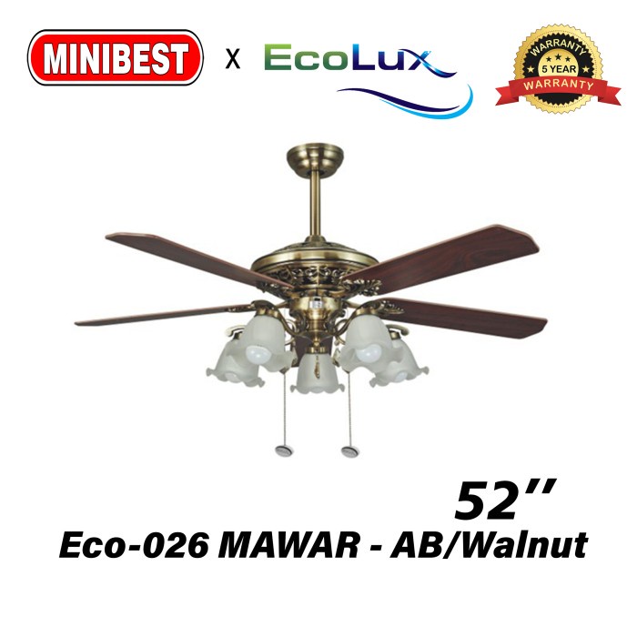 MB Kipas Angin Gantung Classic Ecolux tipe Eco-026 MAWAR