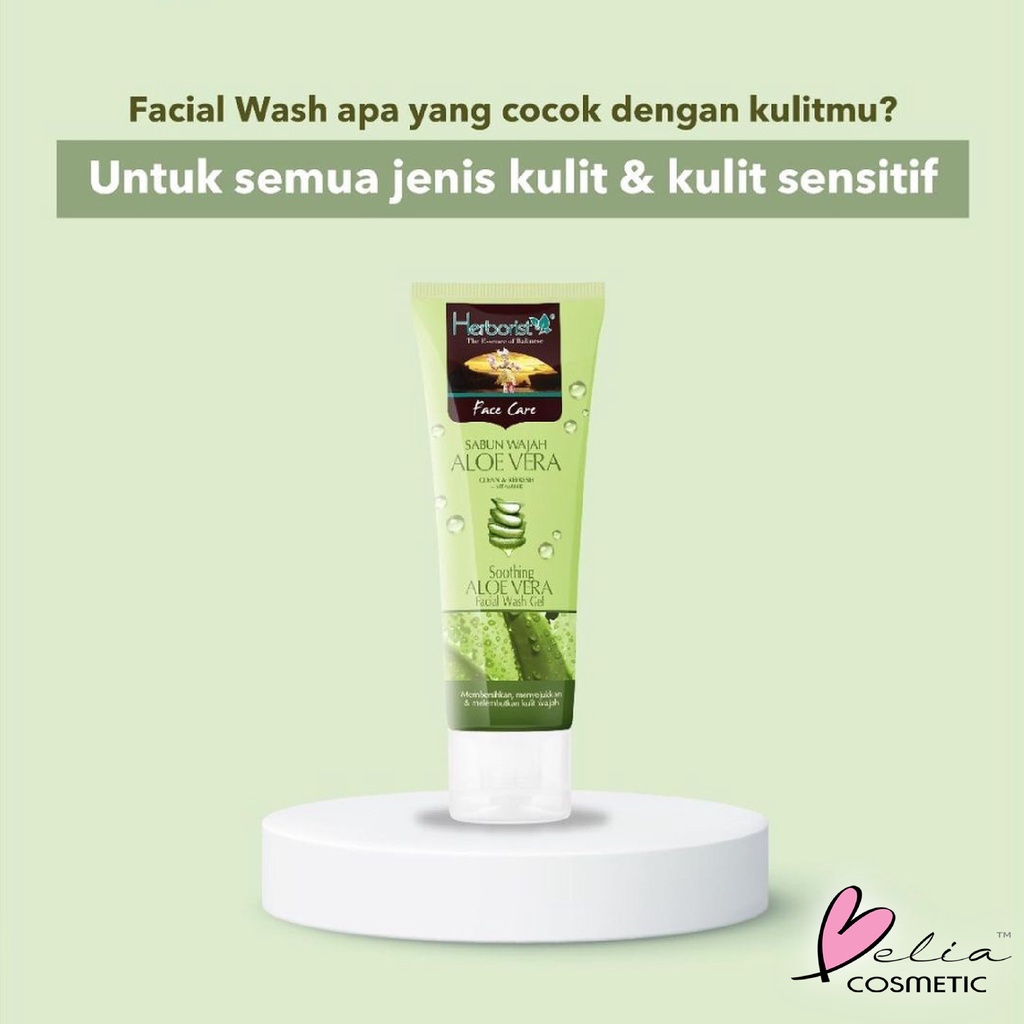 ❤ BELIA ❤ HERBORIST Facial Wash | HERBORIST Facial Gel | Herborist Sabun Wajah | Pembersih Wajah | OLIVE ZAITUN | TEA TREE | ROSE | ALOE VERA | BPOM