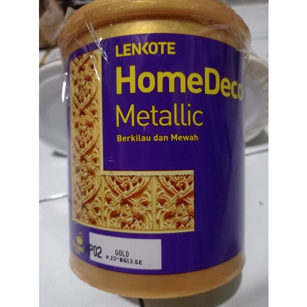 cat emas metalik lenkote homedeco metallic gold