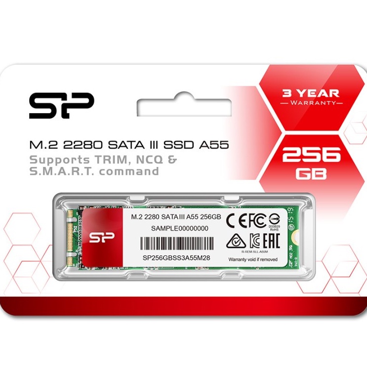 Silicon power A55 M.2 2280 SATA III SSD - 256GB