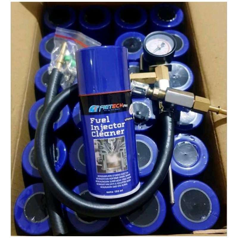 PAKET ALAT PLUS CAIRAN FUEL INJECTION CLEANER FIETECH 150 ML 1 DUZ ISI 24 KALENG