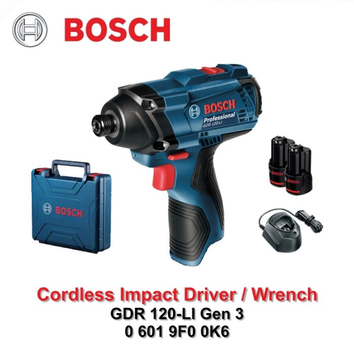 Bosch Mesin Bor Obeng Baterai / Cordless Impact Driver GDR 120-LI