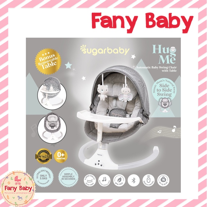 SUGAR BABY AUTOMATIC BABY SWING CHAIR with TABLE &quot; HUG ME &quot;