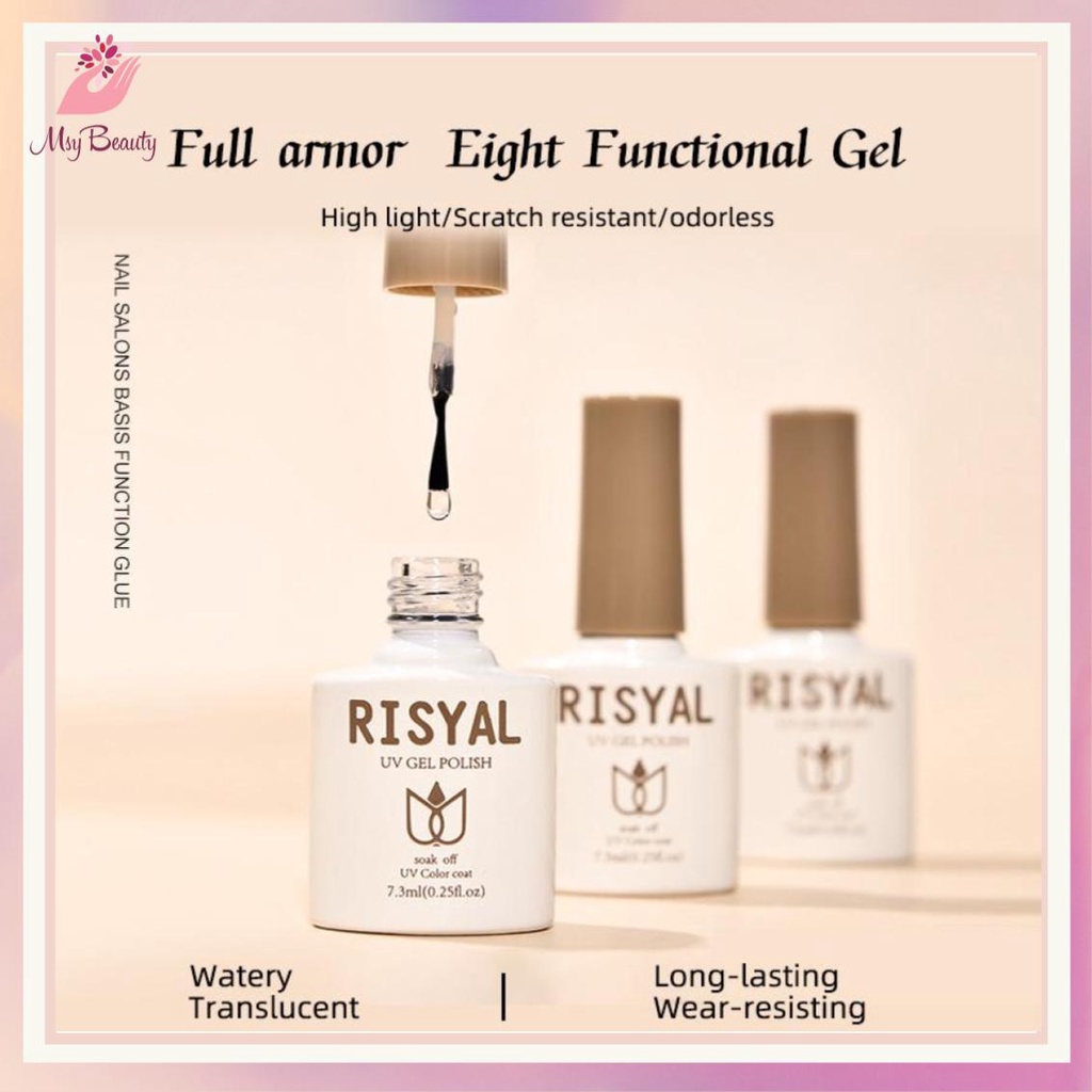 Jual MSY RISYAL Base Coat & Top Coat Gel Nail Polish UV LED Nail Art