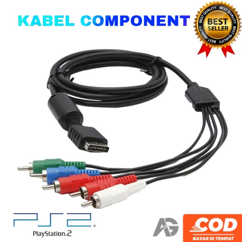 KABEL KOMPONEN / COMPONENT, GAMBAR LEBIH JERNIH,UNTUK PS2 KE TV PLAYSTATION2, PS3 KE TV PLAYSTATION 3