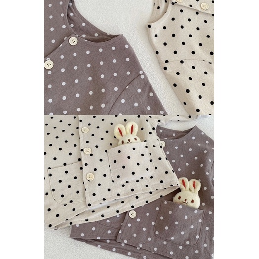 Bunny polka outer bayi perempuan