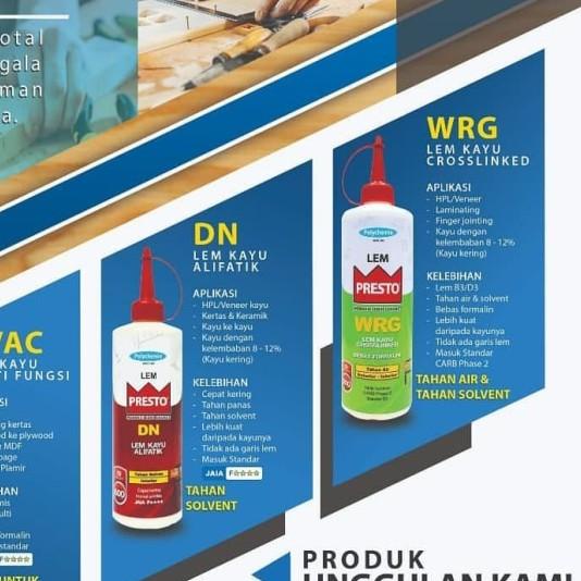 

Lem Presto WRG Lem Kayu Exterior VENEER TAHAN AIR TRANSFER FOTO 600 GR