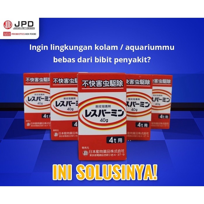 JPD Less Vermin Obat Larva Hama Kolam Ikan Kolam Koi Original Japan