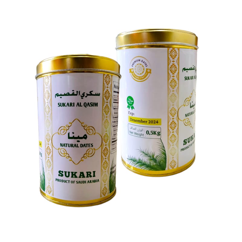 Kurma Sukari Kaleng Al Qassim Kemasan Kaleng Premium 1Kg
