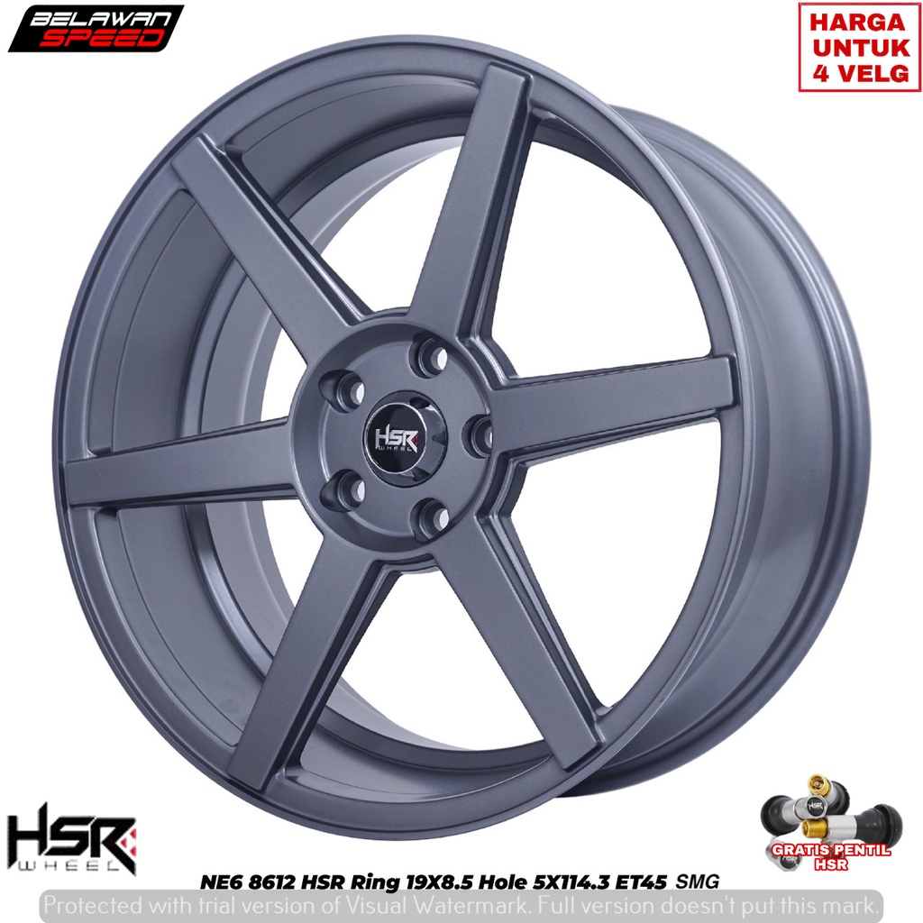 VELG MOBIL RACING RING 19 HSR NE6 PCD 5X114,3 UNTUK TERIOS RUSH INNOVA CRV HRV XPANDER MAZDA CX5 CIV