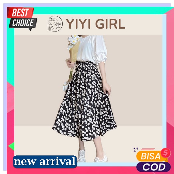 Sakura Pattern Skirt | Shakila Skirt | Floral Skirt | Rok Motif Korean Skirt | Rok Motif Bunga | Rok