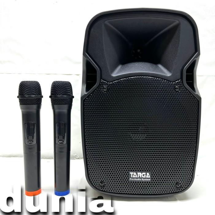 Speaker Portable Wireless TARGA TR 8M Bluetooth - 8 inch 2 unit mic p