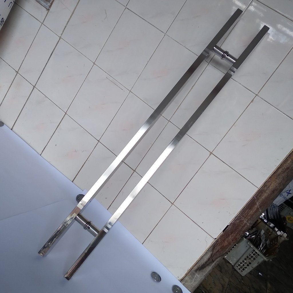 handle pintu 120cm rumah minimalis gagang tarikan pintu kaca stainless baut tembus pegangan pintu hotel pintu atm dan apartemen mewah