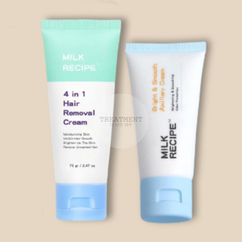 Milk Recipe 4 in 1 Hair Removal Cream &amp; Axillary Cream Krim Penghilang Bulu Perontok Bulu ketiak