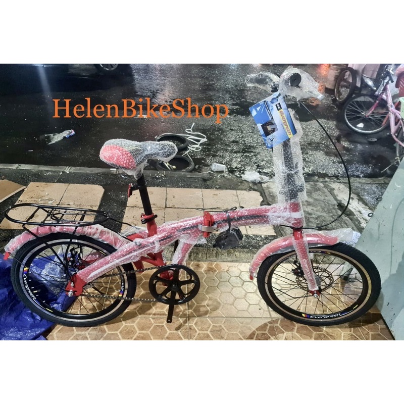 Sepeda Lipat 20inch Evergreen Single Speed