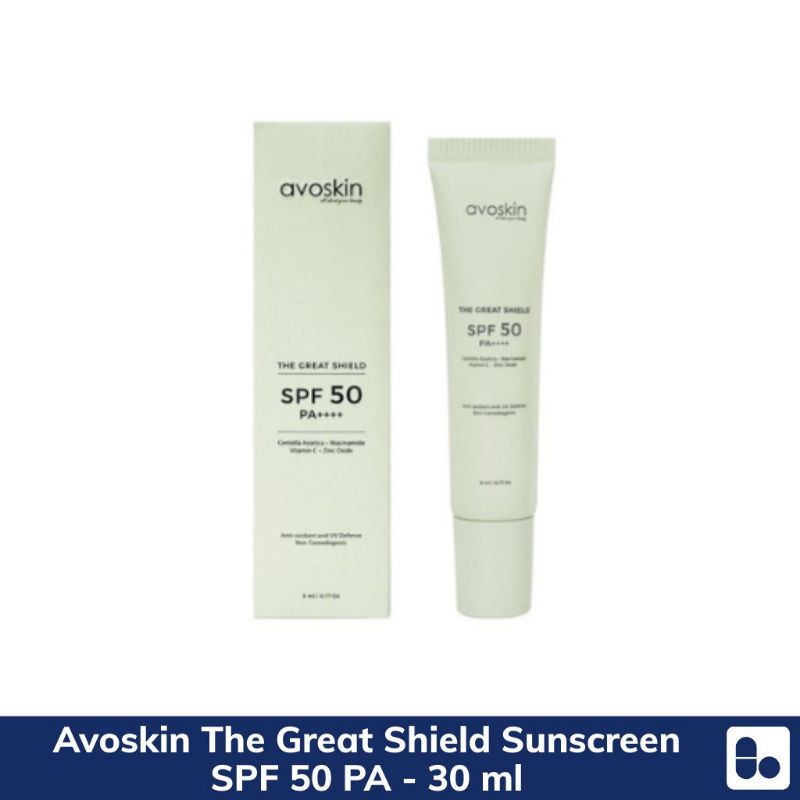 Avoskin The Great Shield Sunscreen SPF 50 PA - 30 ml - Tabir Surya/Sunscreen SPF50
