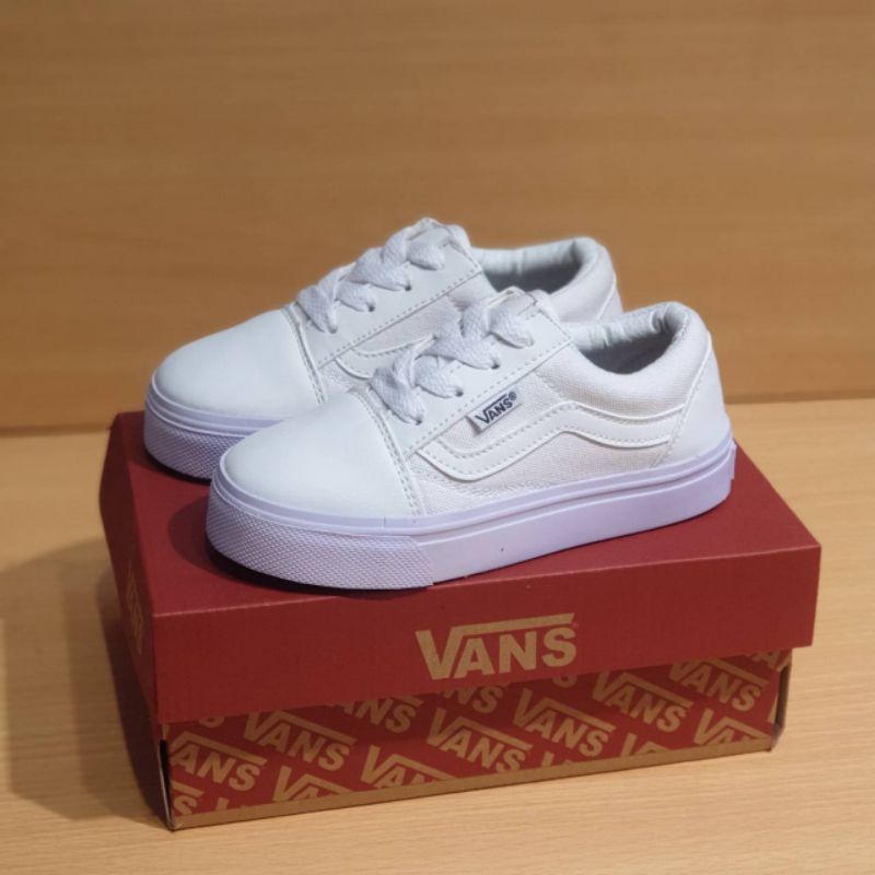 SEPATU VANS ANAK PUTIH SEPATU ANAK COWOK PREMIUM HIGH QUALITY SEPATU ANAK KECIL LAKI LAKI PEREMPUAN