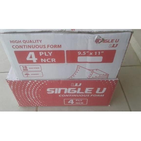 

Continuous Form Ukuran 9,5 Inch x 11 Inch, 4 Ply NCR Merk Single U