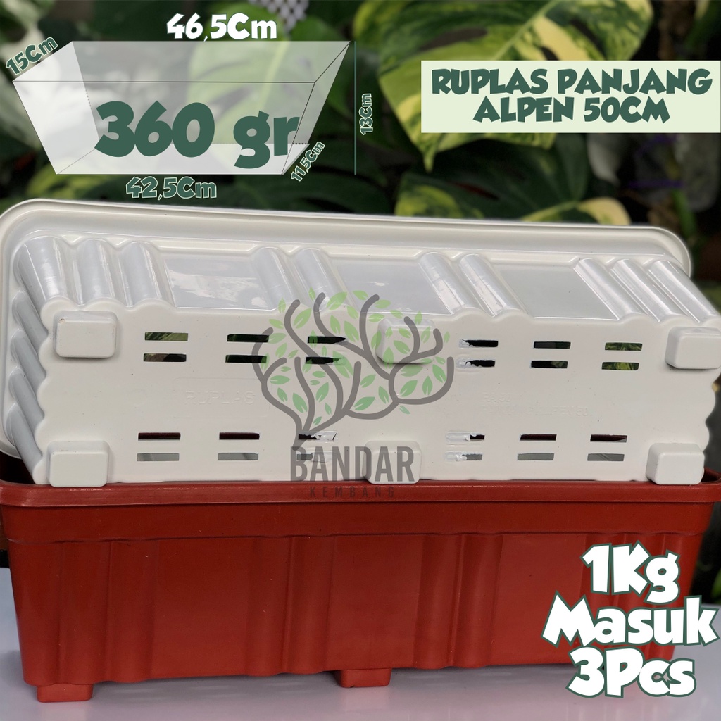 Pot Segi Panjang RUPLAS Alpen 50cm Pot Panjang