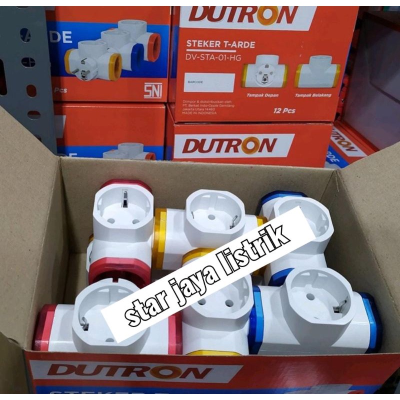 Steker T Arde + Saklar Lampu 3 Lubang Light House 258S dan DUTRON