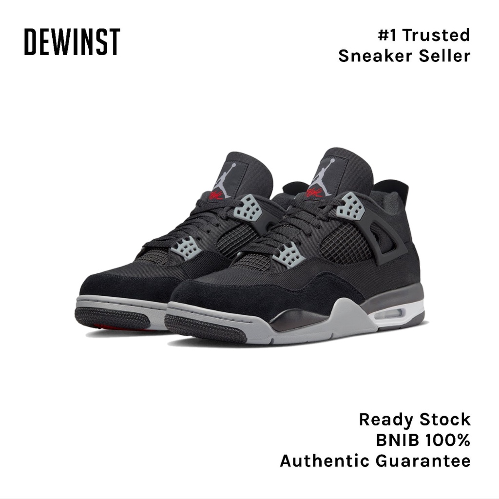 Air Jordan 4 Retro Black Canvas