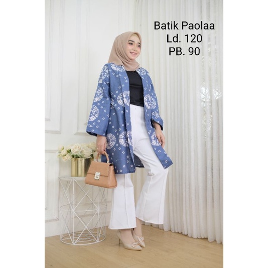 Bolero tunik indigo, Blezer batik