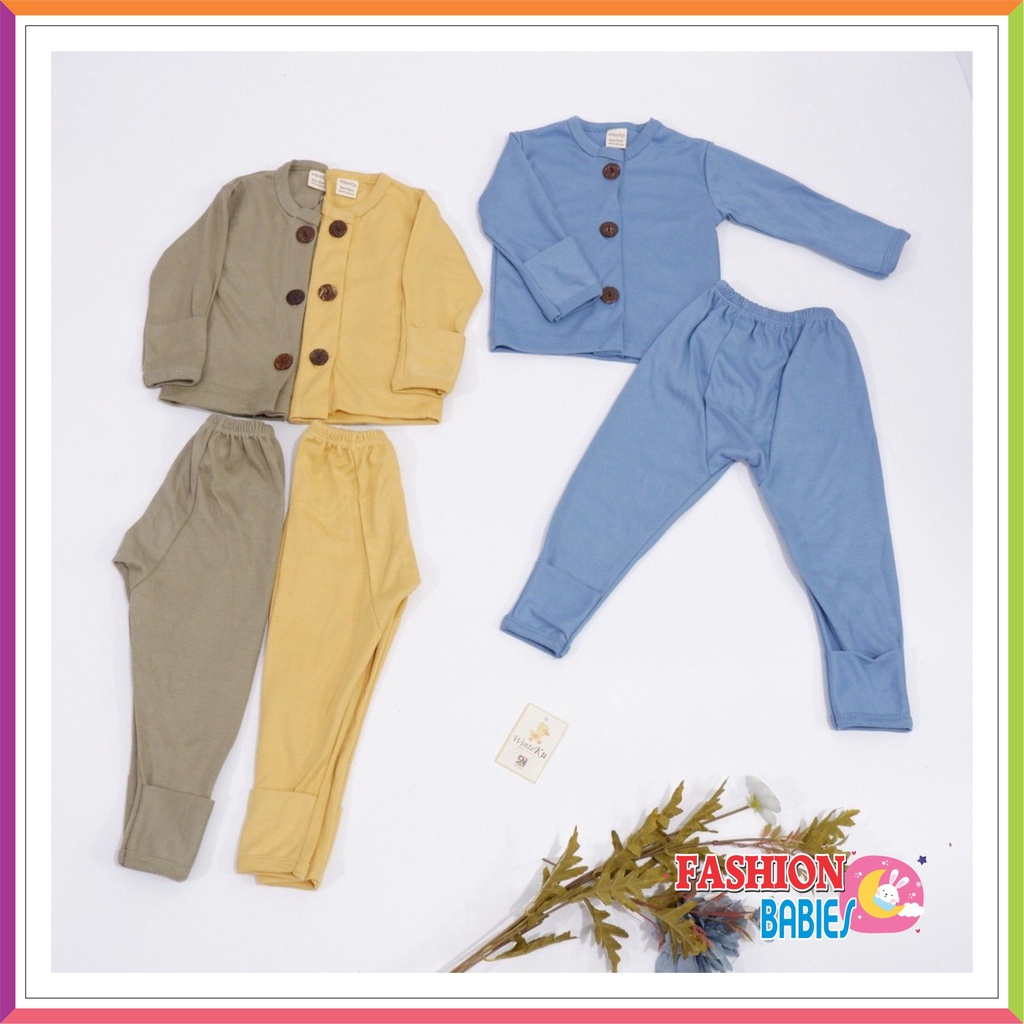 WINTEKU SETELAN BAYI KANCING BASIC POLOS | BASSIC BABY SET BUTTON JUNGLE 0-2 TH