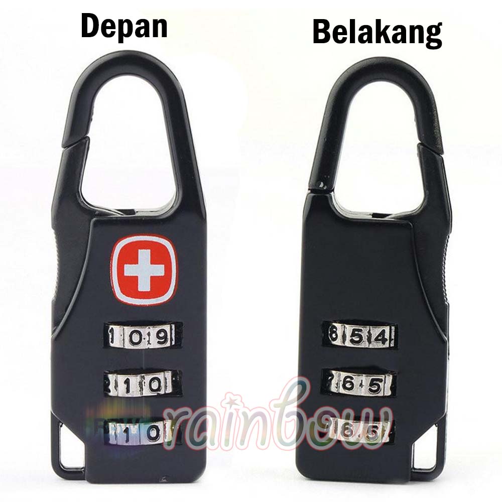 Gembok Travel Bag Ransel Kode Angka WARNA / Numeric Code Lock