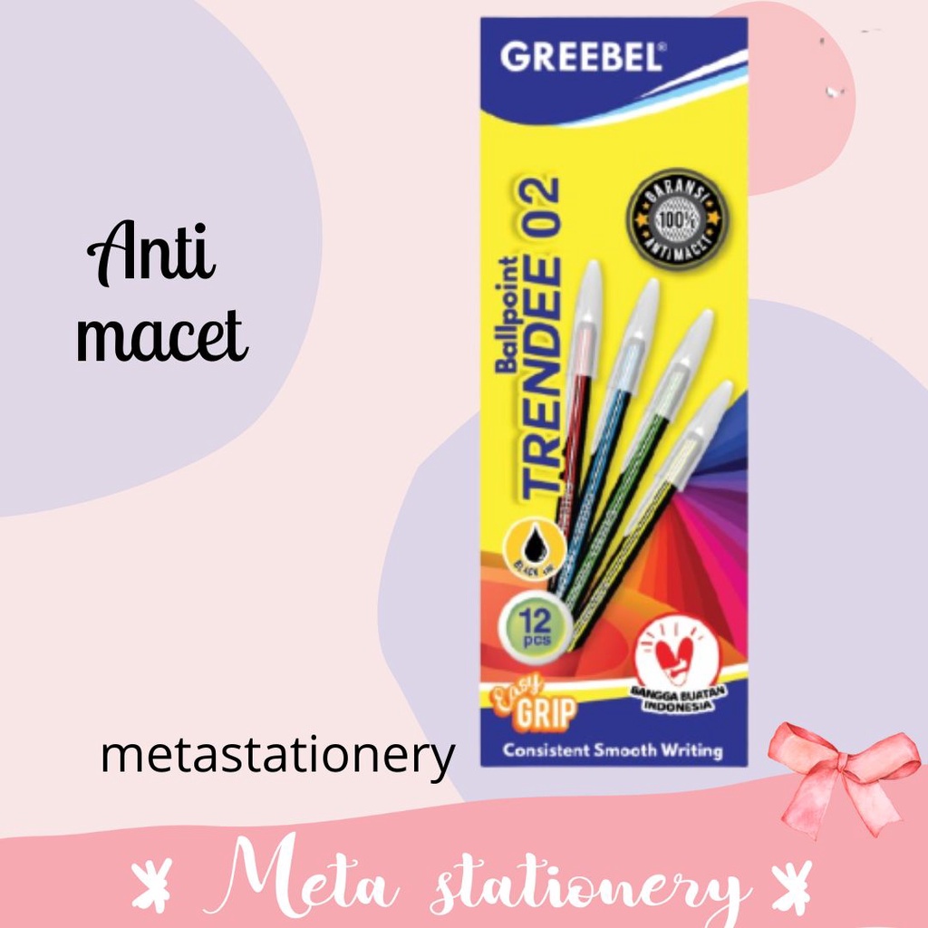 

Ballpoint / Pulpen Trendee Greebel 0.5 mm ( 12 Pcs )