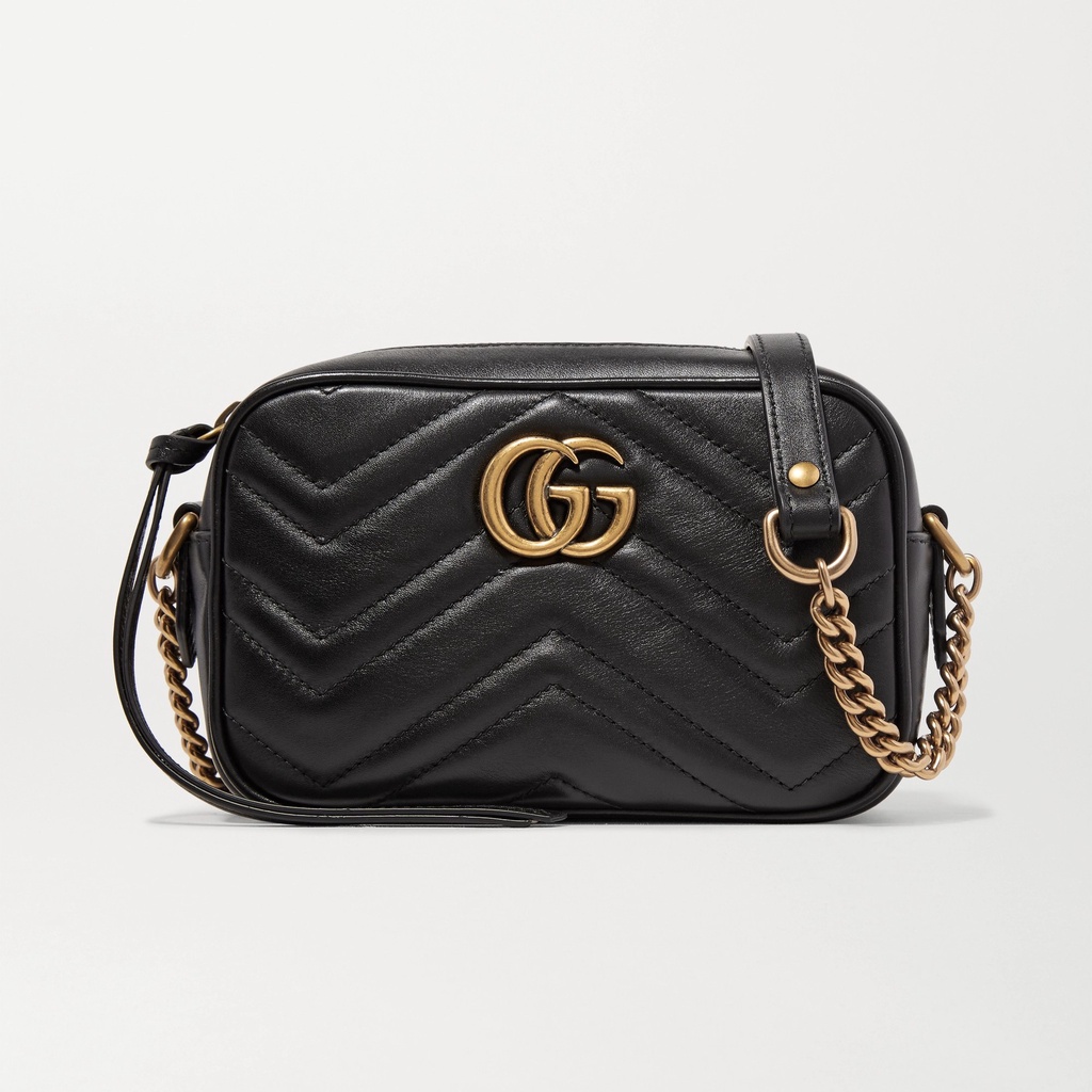 GG Marmont Mini Camera Bag Black GHW (18 x 12 x 6) 100% Original