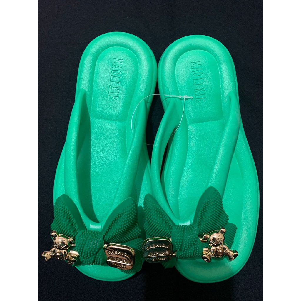 002_Sandal melisa import,Sandal jepit Wanita Import Tebal 2 Cm Bahan Spons Super Ringan Empuk Elastis