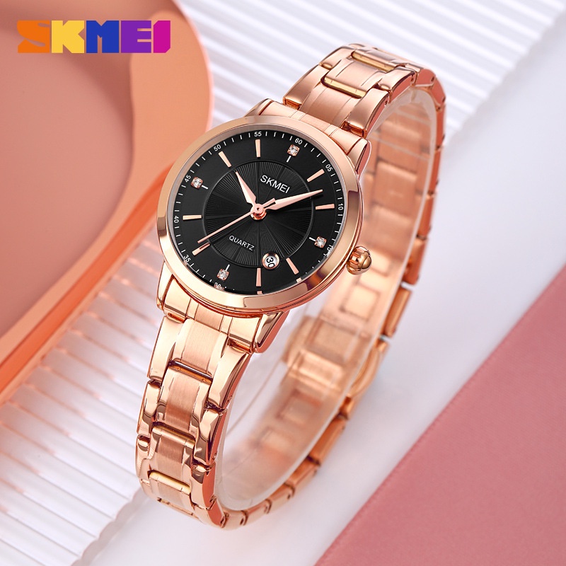 SKMEI 1819 Jam Tangan Wanita Analog Tali Stainless WATCHKITE WKOS