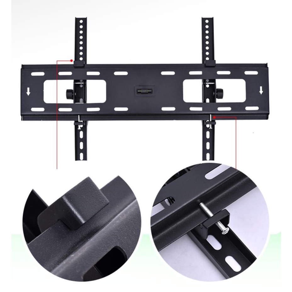 Bracket TV 55 50 60 65 70 75 80 Inch pelangi Bahan Tebal Premium Model Universal Xtra Durable for Large TV's