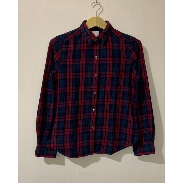 KEMEJA FLANNEL UNIQLO WOMEN SECOND ORIGINAL