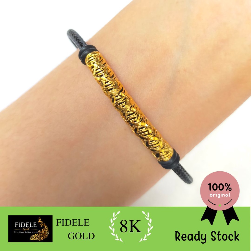 Charm gelang tali UBS emas Mainan gelang tali kekinian