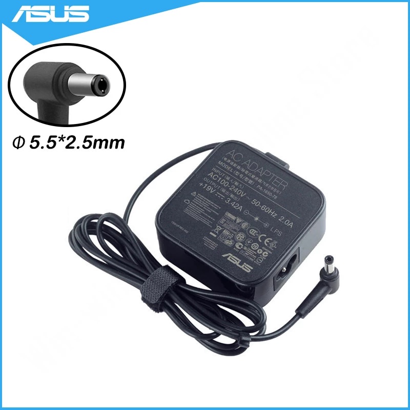 Adaptor Charger Laptop ASUS19V 3.42A 65W 5.5*2.5Mm AC Adaptor Charger Laptop ASUSX455L X550V X550L X550C A450C X450V Y481C Y581L W51