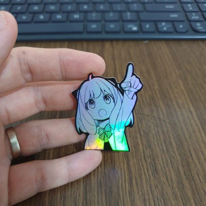 

Sticker Hologram Anime - PSH1171 - Spy X Family - Anya bw