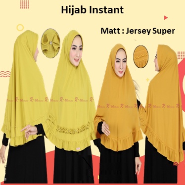 Hijab Syari Instan Terbaru Kekinian Bahan Jersey Premium Jumbo