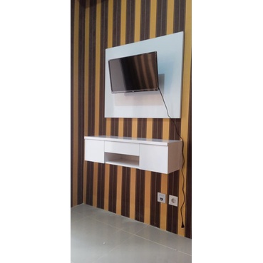 Backdrop lemari tv gantung diswar tv gantung back drop tv