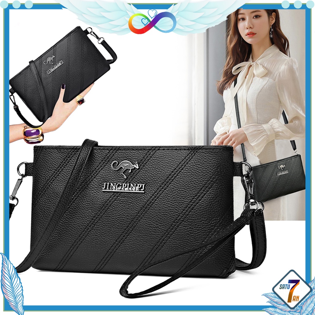 Tas Selempang Wanita Shoulder Bag Fashion Korea Style Tas Bahu Kasual Cewek Sling Bag PU Satu7an T284