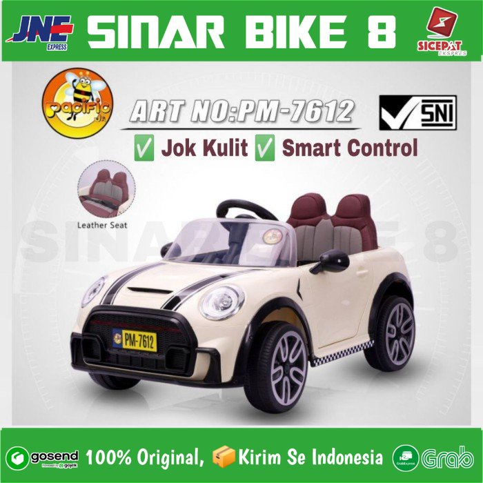 Promo Mobil Mainan Anak-Anak Mobilan Aki PACIFIC PM 7612 Mini Cooper