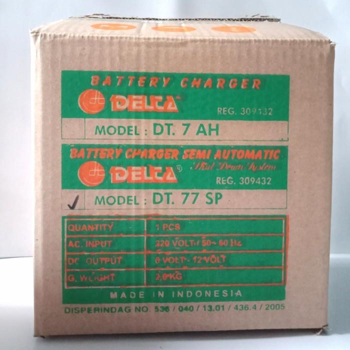 CHARGER ACCU / AKI MERK DELTA DT 77 SP SEMI AUTOMATIC AKI MOTOR MOBIL